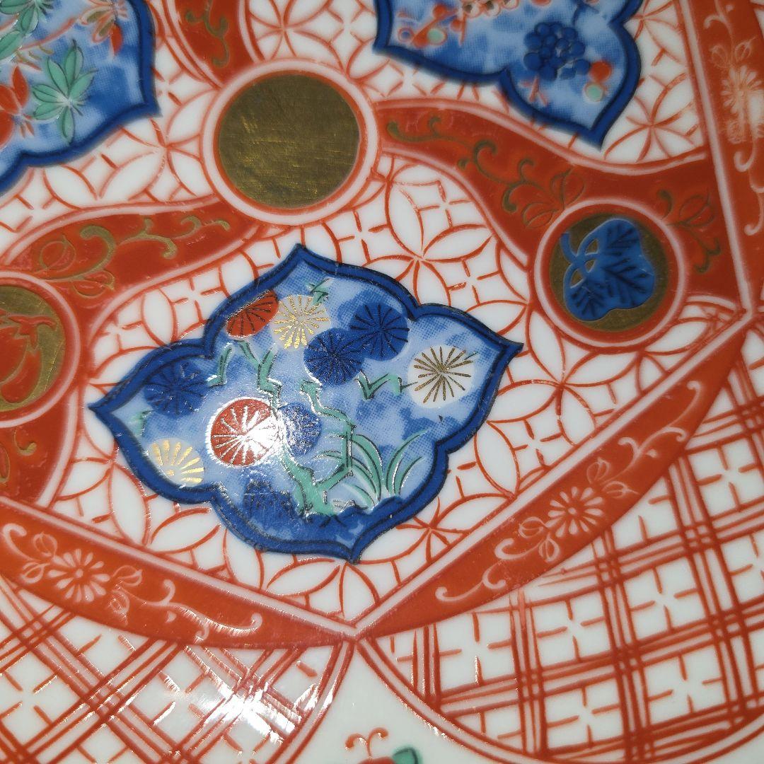 ご購入者様ご確認用　大明成化年製　色絵染付　綾花皿　輪花 深皿　1枚