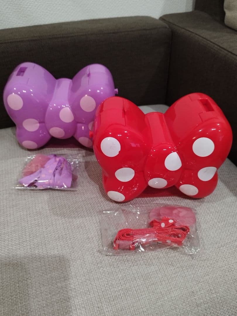 m*i様 ディズニー ミニー デイジー リボン ポップコーンバケット 赤 紫 セ