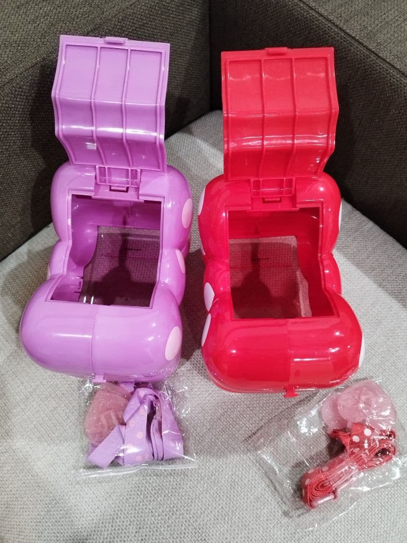 m*i様 ディズニー ミニー デイジー リボン ポップコーンバケット 赤 紫 セ