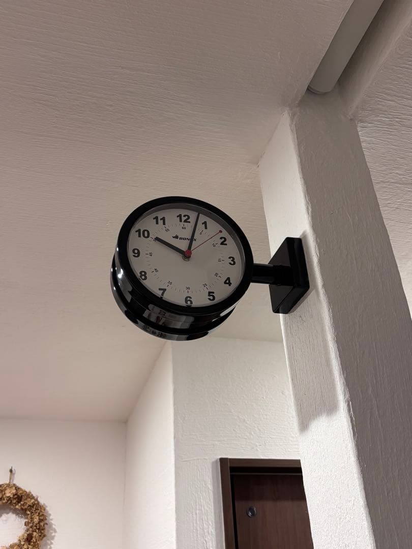 DULTON ダブルフェイス時計 ブラック S624-659BK