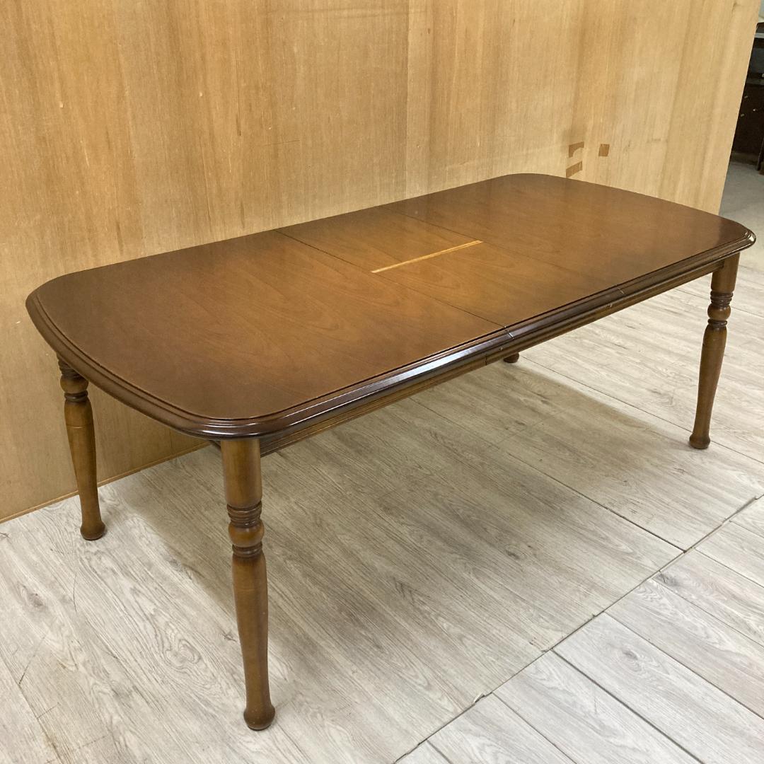 【カリモク】コロニアル　伸縮　ダイニングテーブル　エクステンション　食卓