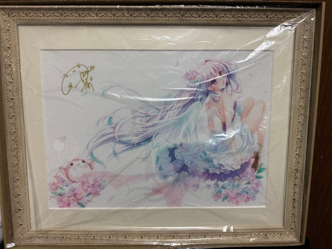 和泉つばす直筆サイン入り高精細複製原画 Piece of jade 藍歌