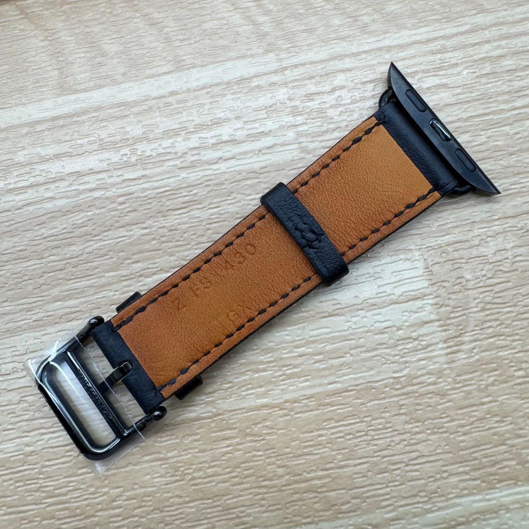 2198 Apple Watch エルメス　ブラック　ドゥブルトゥール　二重