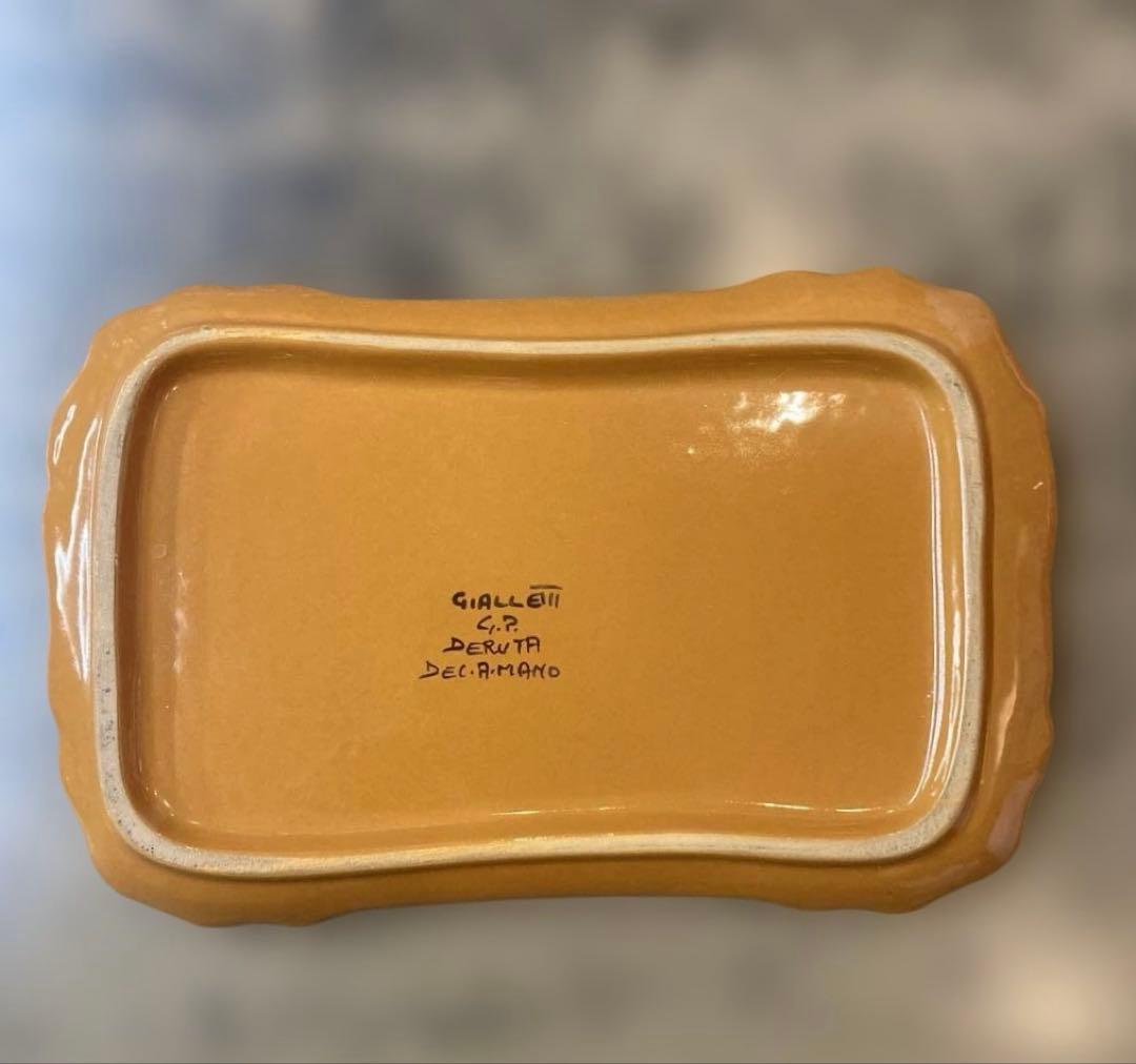 Gialletti Giulio Deruta Dec A Mano 陶器トレイ