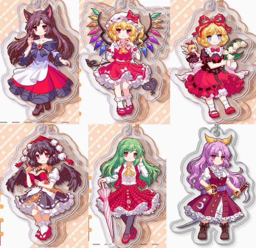 東方プロジェクト アクリルキーホルダー 46個 小傘 一輪 寅丸星 聖白蓮