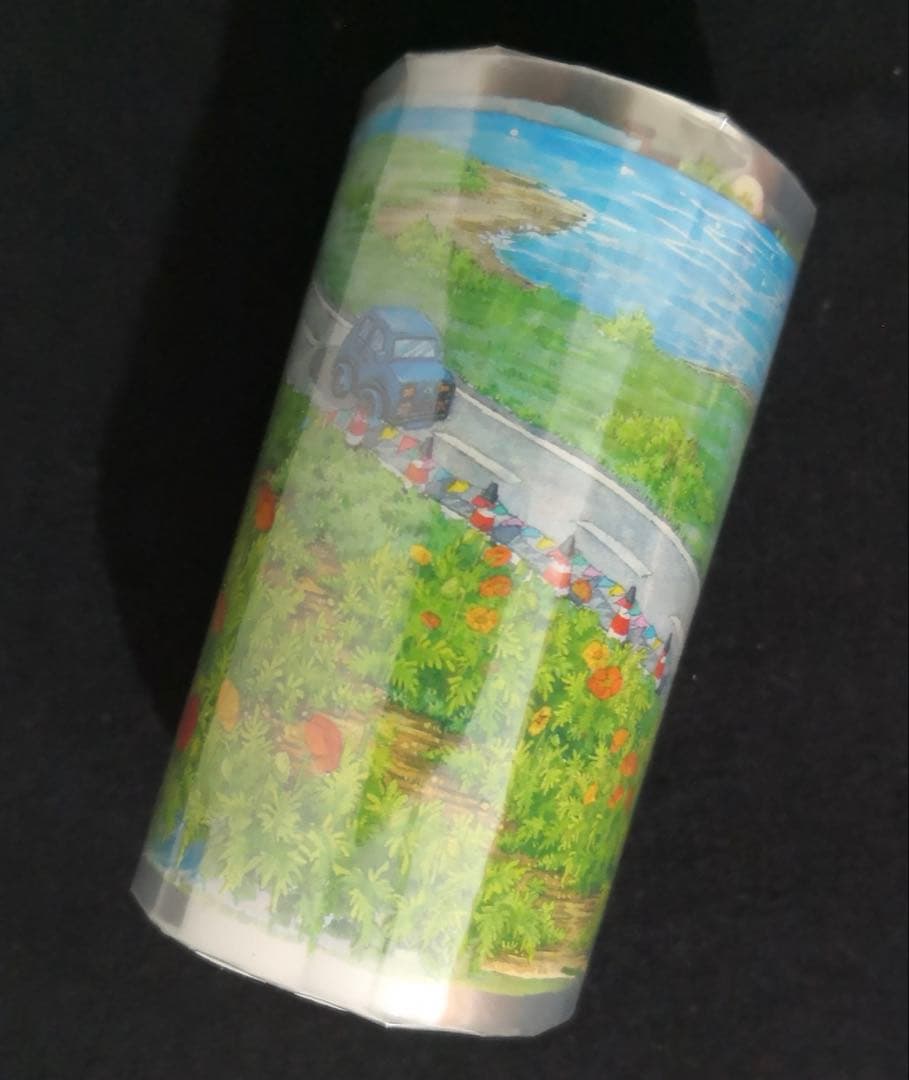 【8798】海外　マステ　5m巻売り　PETマスキングテープ　道路　山脈　自然