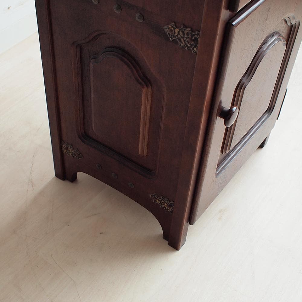 80's カリモク/karimoku 電話台 TEL台 キャビネット ビンテージ