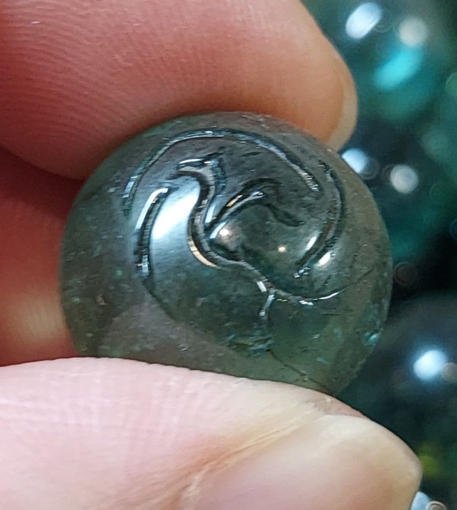 戦前 シワ 茶筋 気泡入り ビー玉 800個以上 ロート目薬木箱入り