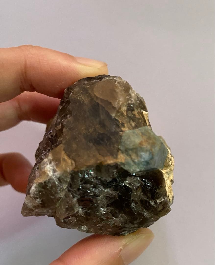 H*a様 天然石　エメラルド　スモーキークォーツ　共生　原石　クラスター　大きめ