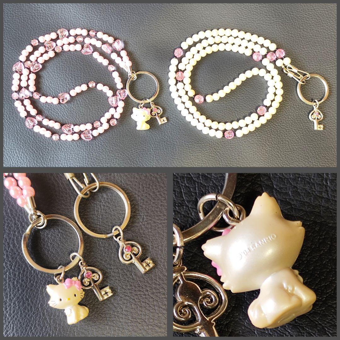 レア★チャーミーキティ パール＆ラインストーン2本