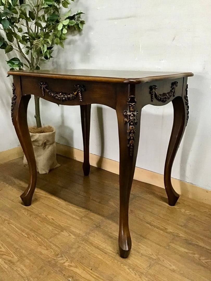 アルパカ☆管270☆イタリア製☆アンティーク☆2人用ダイニングテーブル