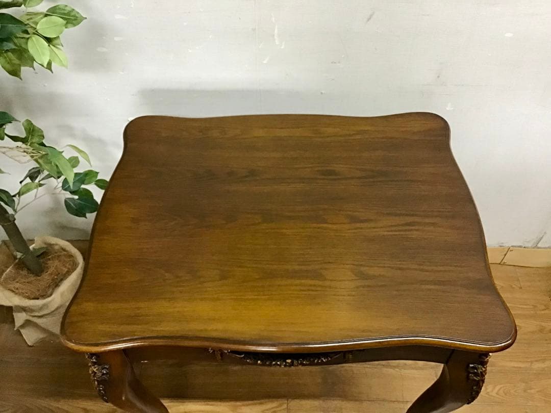 アルパカ☆管270☆イタリア製☆アンティーク☆2人用ダイニングテーブル