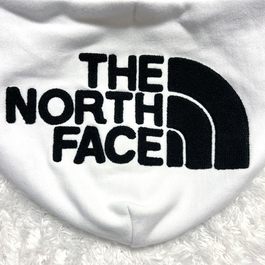 美品✨THE NORTH FACE ジップパーカー 白 XL 刺繍ロゴ