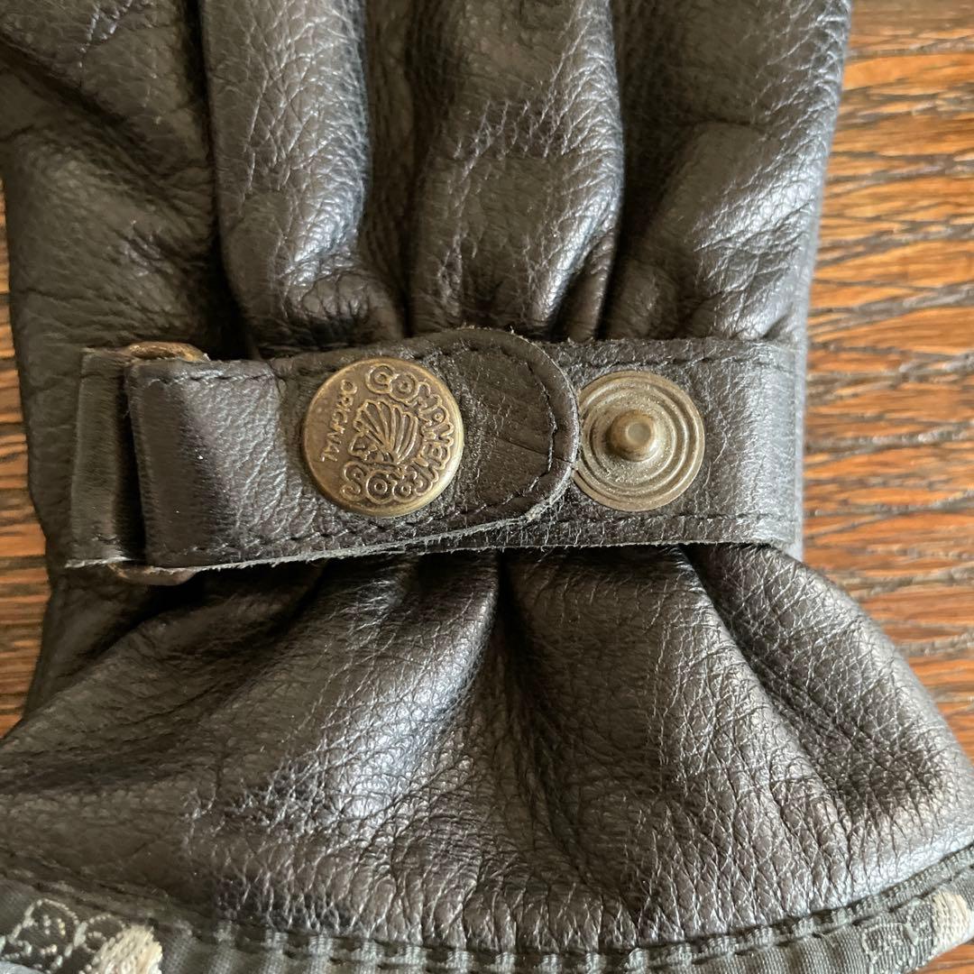 90s COMANCHEROS レザーグローブ　ブラック　メンズS イタリア製