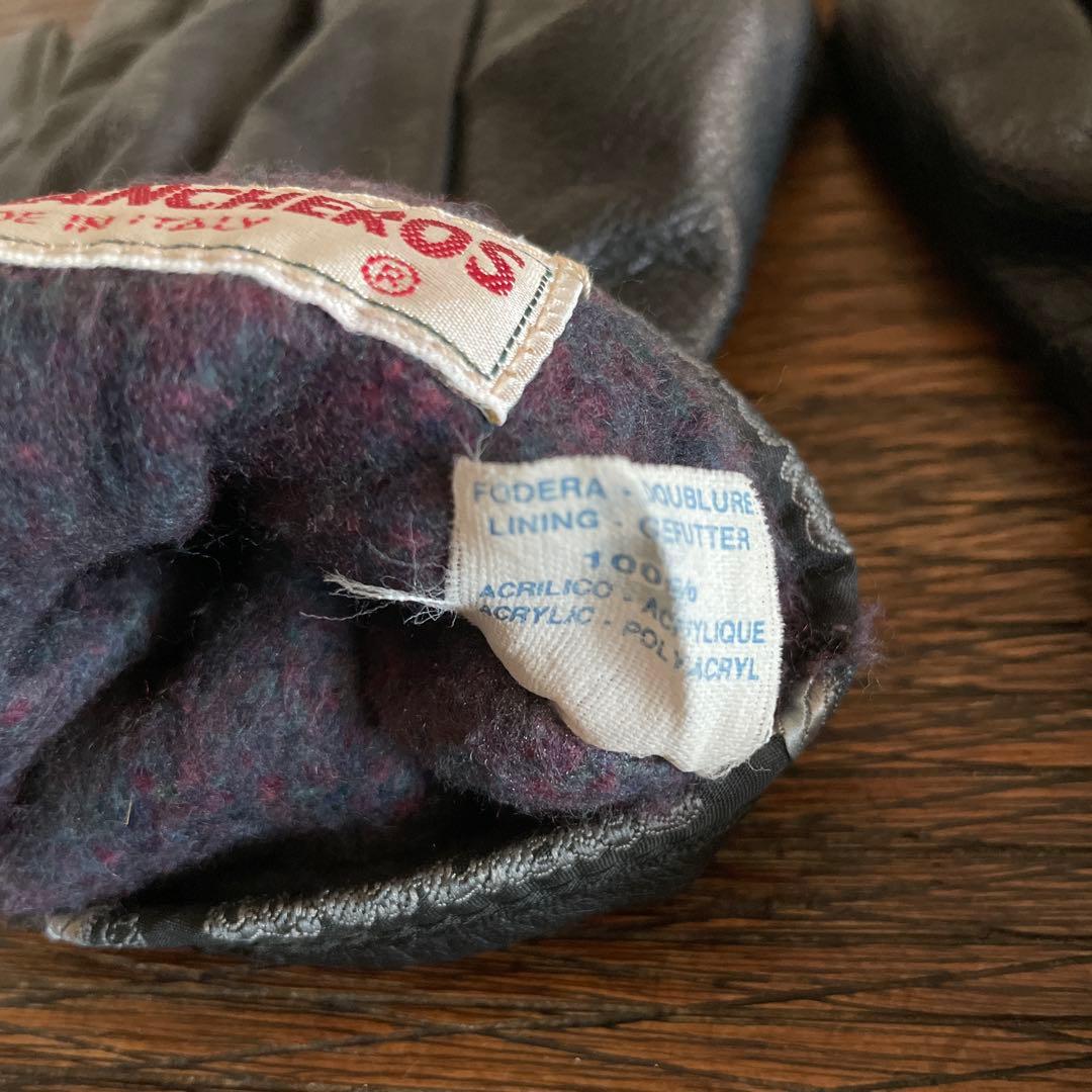 90s COMANCHEROS レザーグローブ　ブラック　メンズS イタリア製