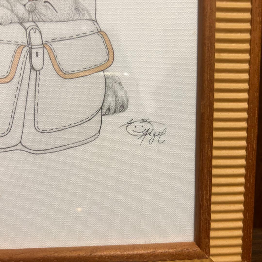 ゴールデンレトリバーと子猫の絵