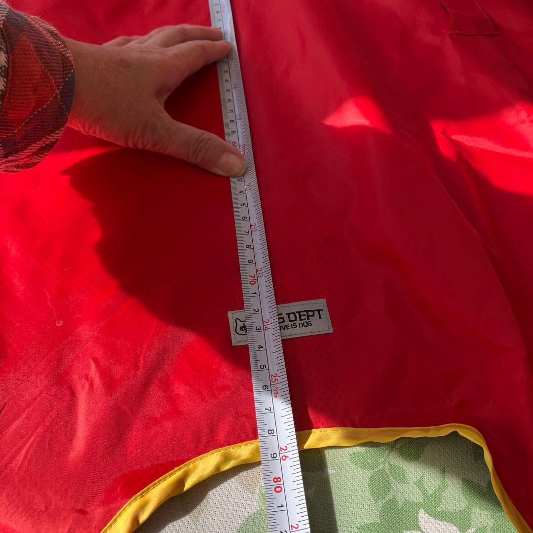 値引きします！ DOG DEPT 大型犬用レインコート 赤