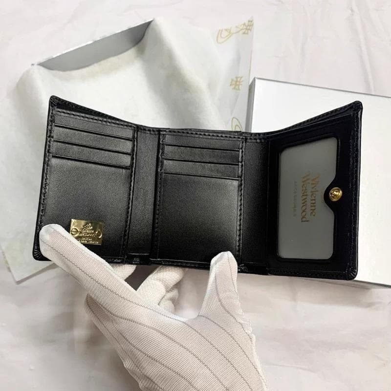 VVW 3つ折り財布 / ブラック/ゴールドロゴ-154