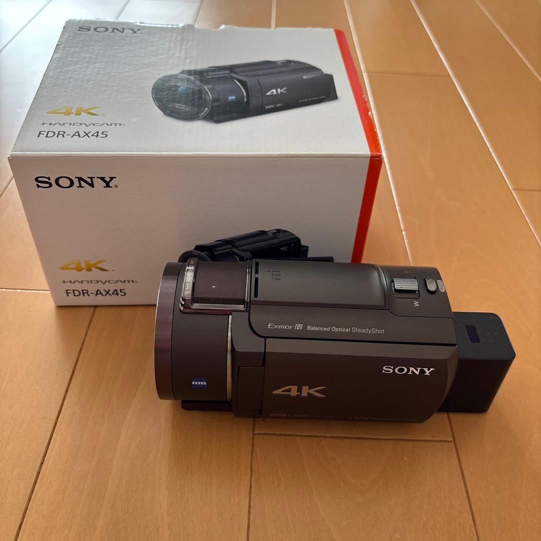 あんこSONY FDR-AX45 4Kビデオカメラ本体 バッテリー付き