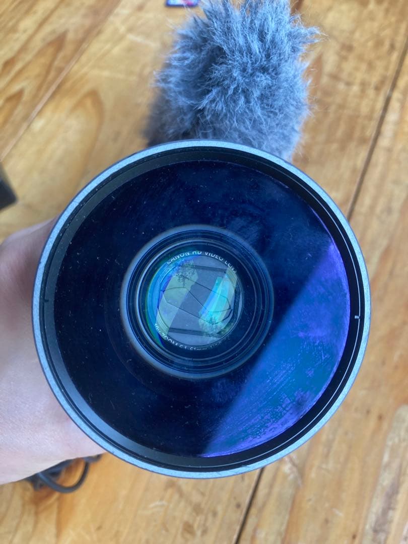 Canon IVIS HF M51 ビデオカメラ　充電器　幅広レンズ 集音マイク