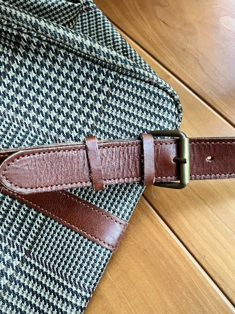 ラルフローレン　ボストンバッグ　2way　斜め掛け　鍵付き　千鳥格子