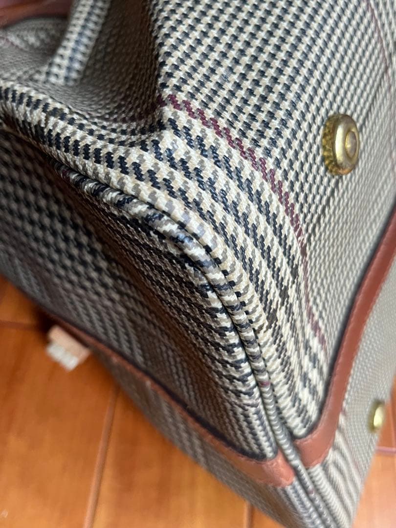 ラルフローレン　ボストンバッグ　2way　斜め掛け　鍵付き　千鳥格子