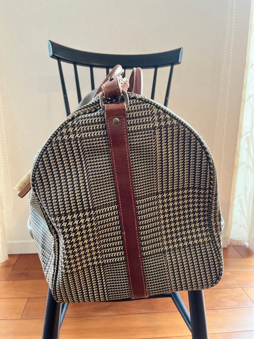 ラルフローレン　ボストンバッグ　2way　斜め掛け　鍵付き　千鳥格子