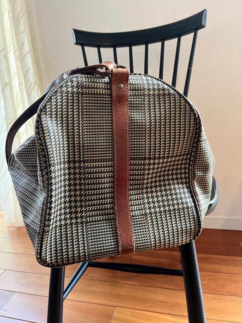 ラルフローレン　ボストンバッグ　2way　斜め掛け　鍵付き　千鳥格子