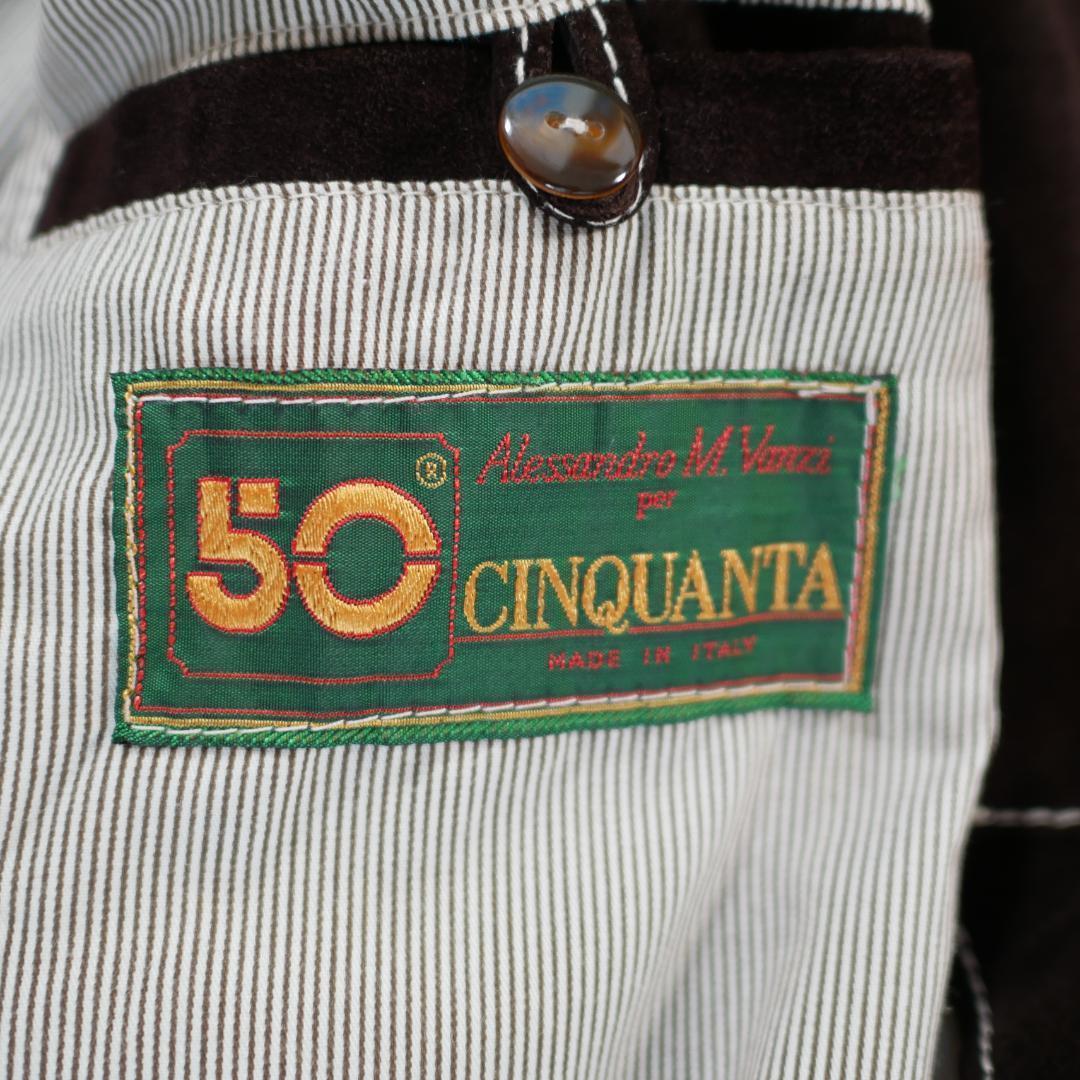 【極美品】50 チンクアンタ　スエードレザージャケット　ブラウン　L相当