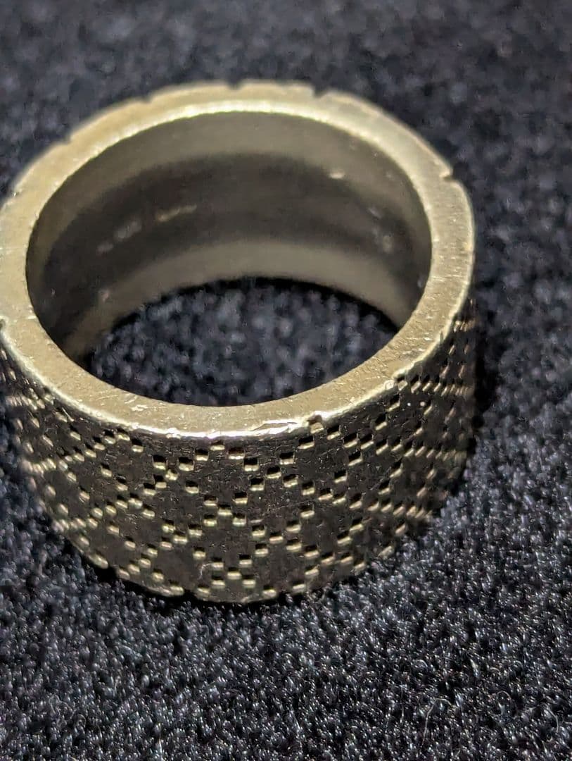 GUCCI ロゴ入り ストライプ リング19号