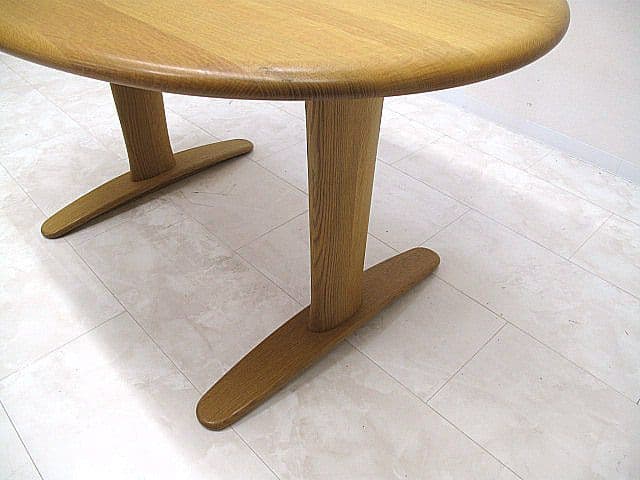 【展示品】 HIDA 飛騨産業 侭 ビーンズ型 オーク無垢材ダイニングテーブル