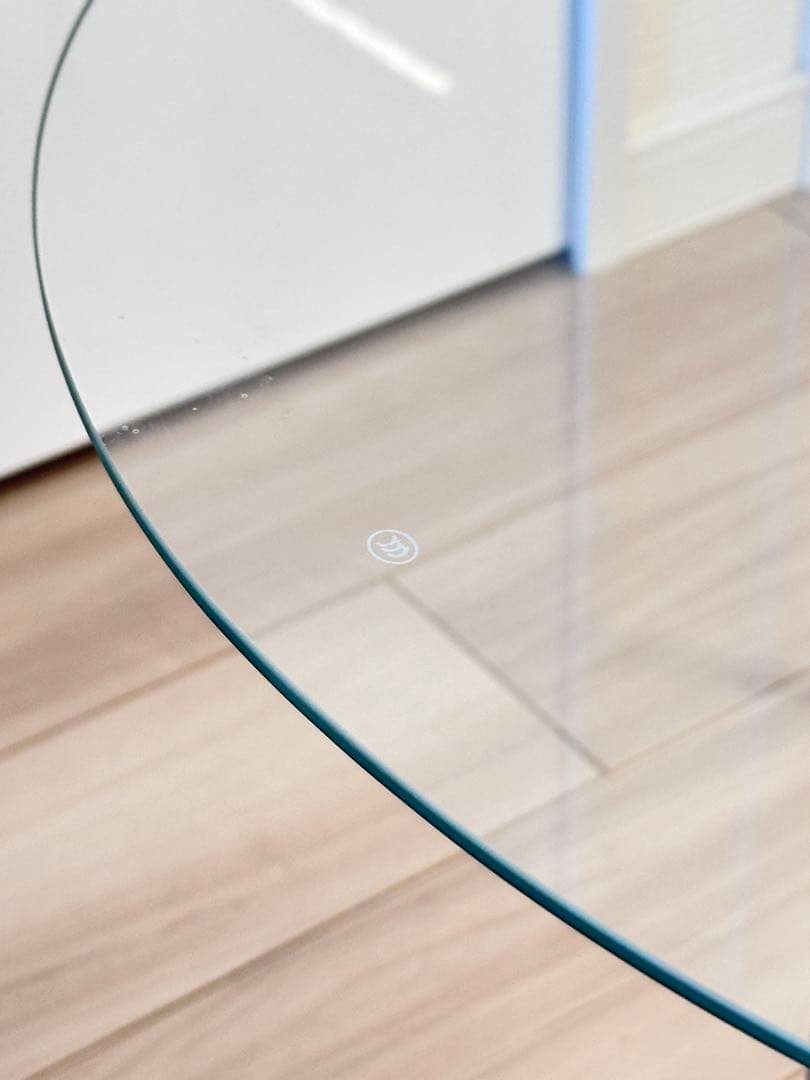 ART OF BLACK ガラス ラウンド 丸 テーブル 60cm