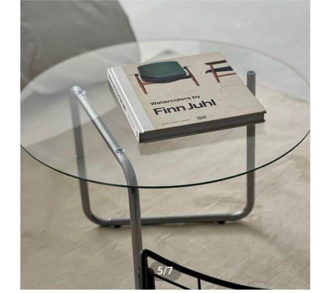 ART OF BLACK ガラス ラウンド 丸 テーブル 60cm