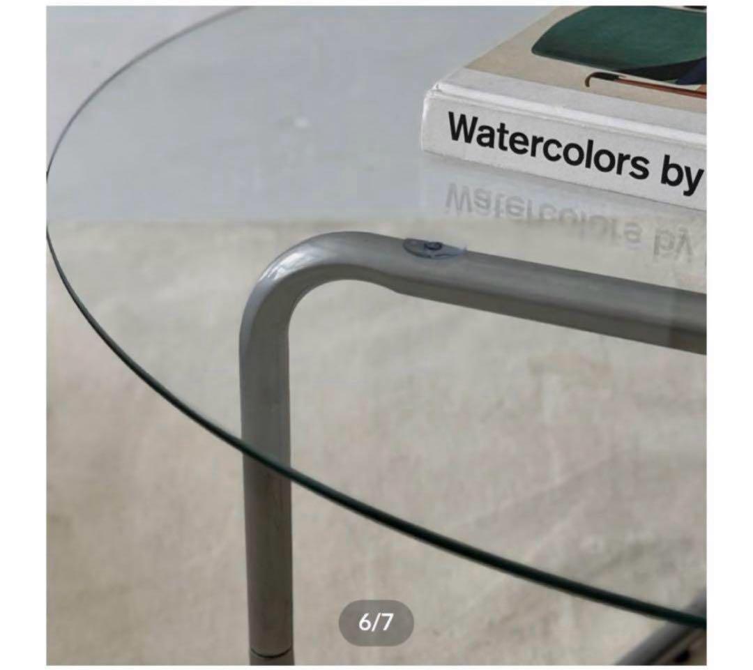 ART OF BLACK ガラス ラウンド 丸 テーブル 60cm