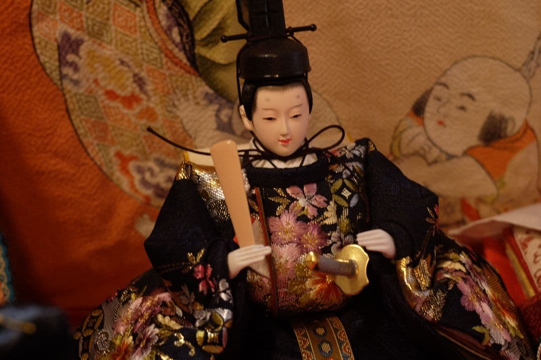 伝統的な雛人形セット　梛葉五人揃え