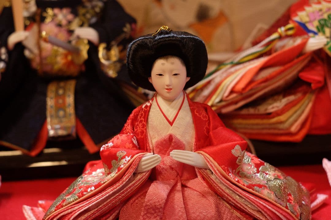 伝統的な雛人形セット　梛葉五人揃え