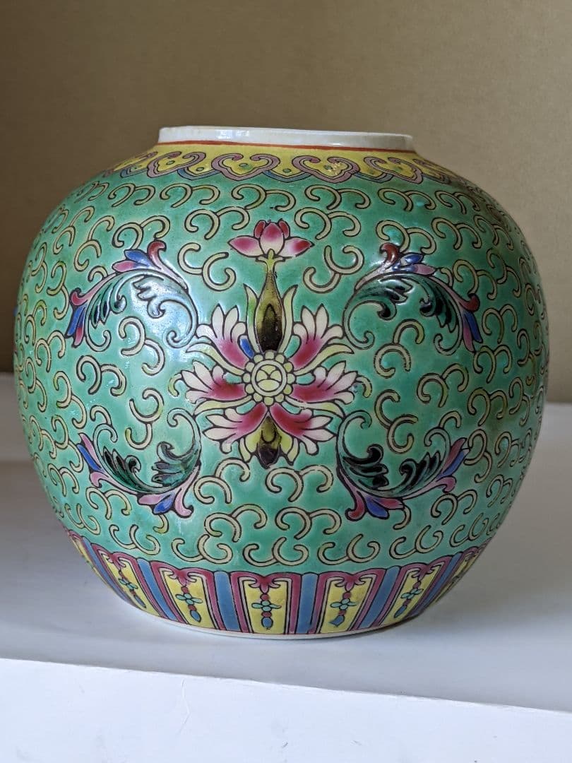 ♦中国 粉彩琺瑯彩 蝙蝠 寿字 草蔦紋 壺 瓶 コレクション 骨董品アンティーク