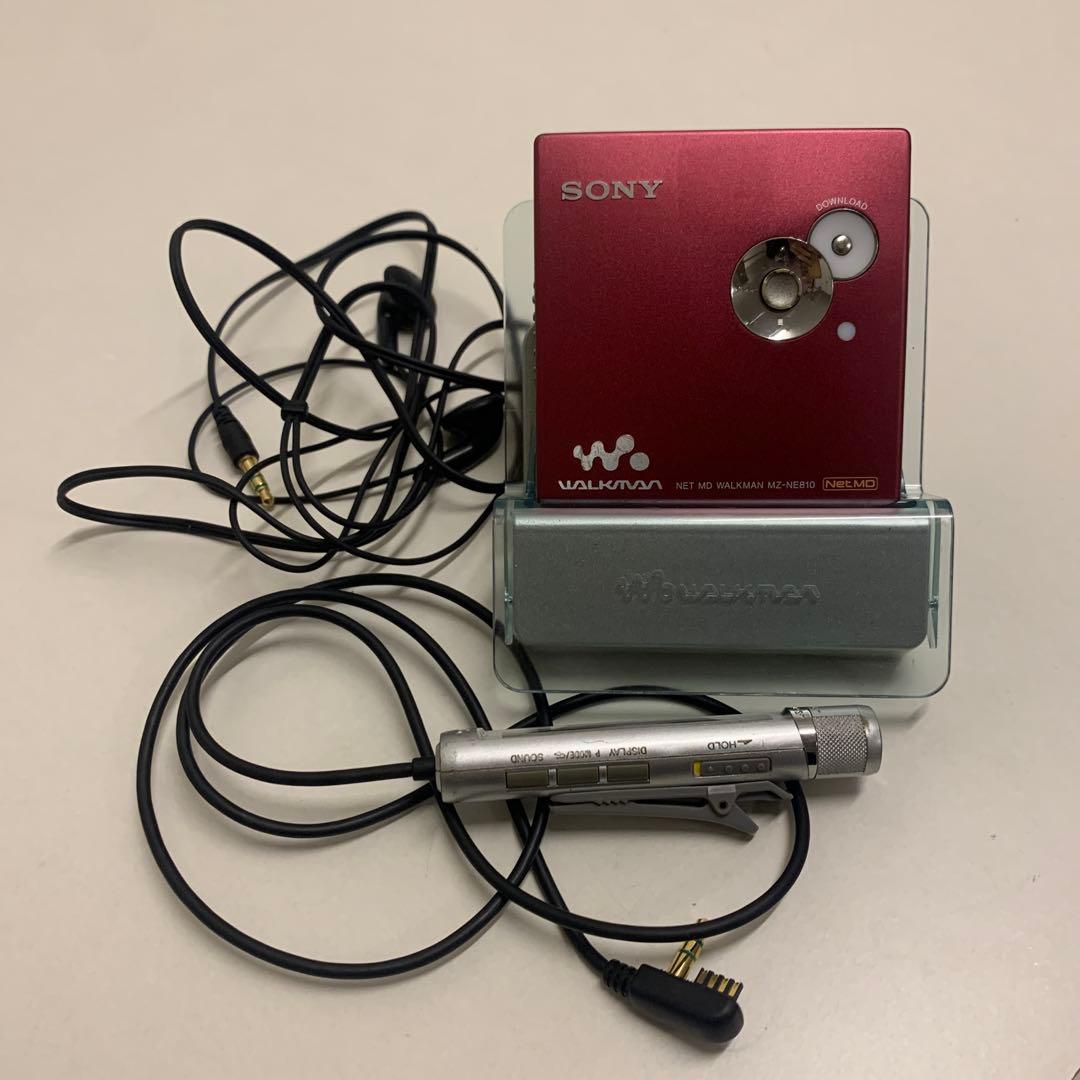 SONY MDウォークマン MZ-NE810 動作未確認　赤