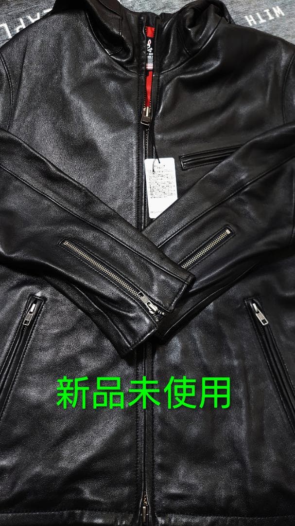 羊革レザー ジャケット Lサイズ【Psycho Bunny サイコバニー 】