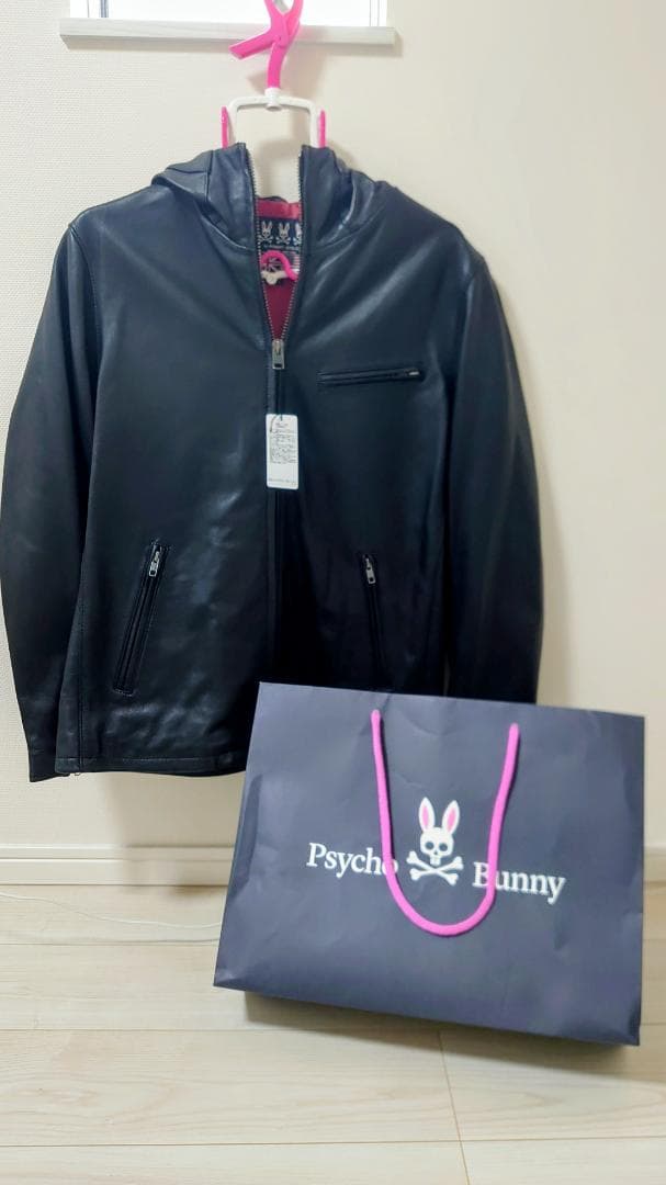 羊革レザー ジャケット Lサイズ【Psycho Bunny サイコバニー 】