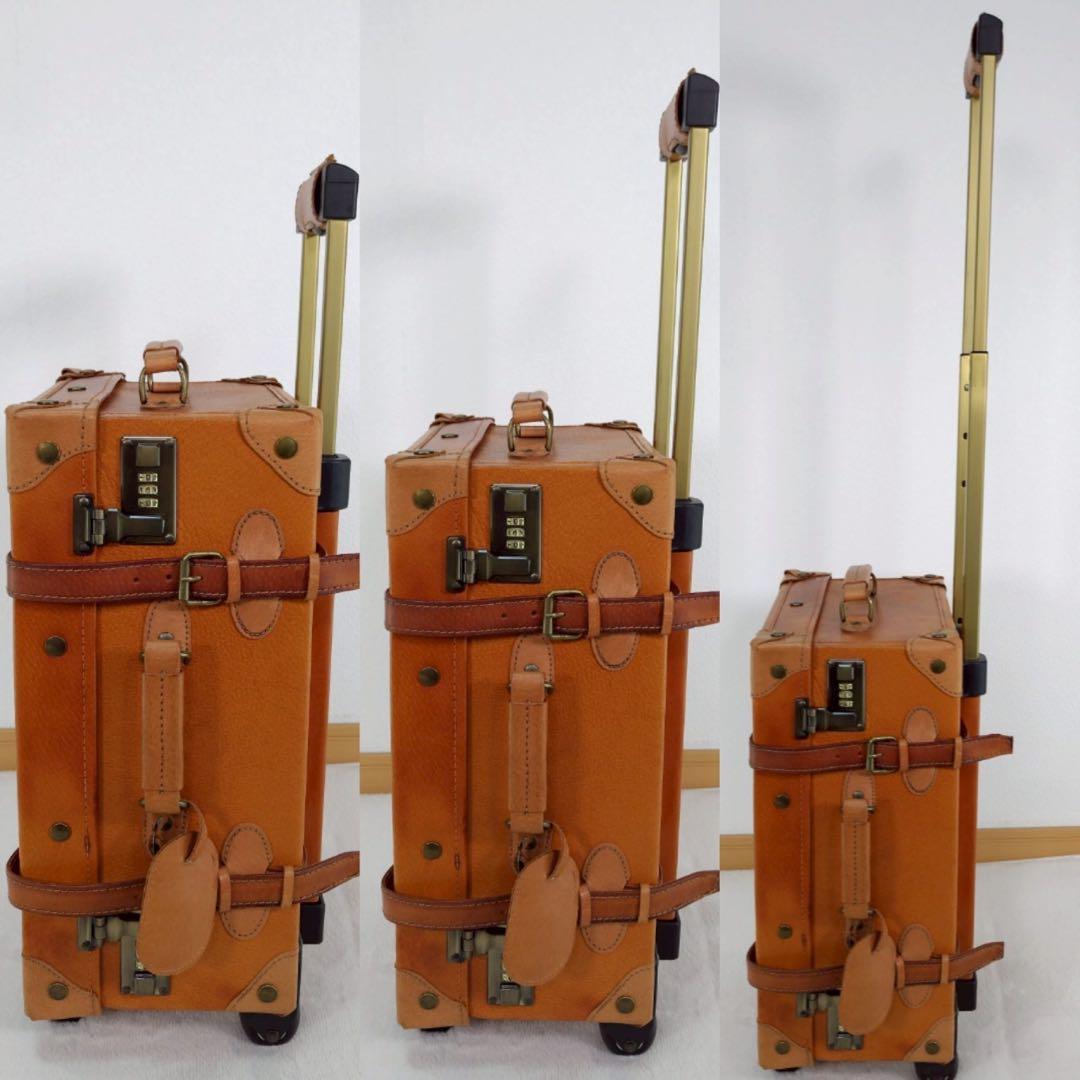 TIME WALKER 本革 レザーアンティークトランク風キャリーケース レトロ