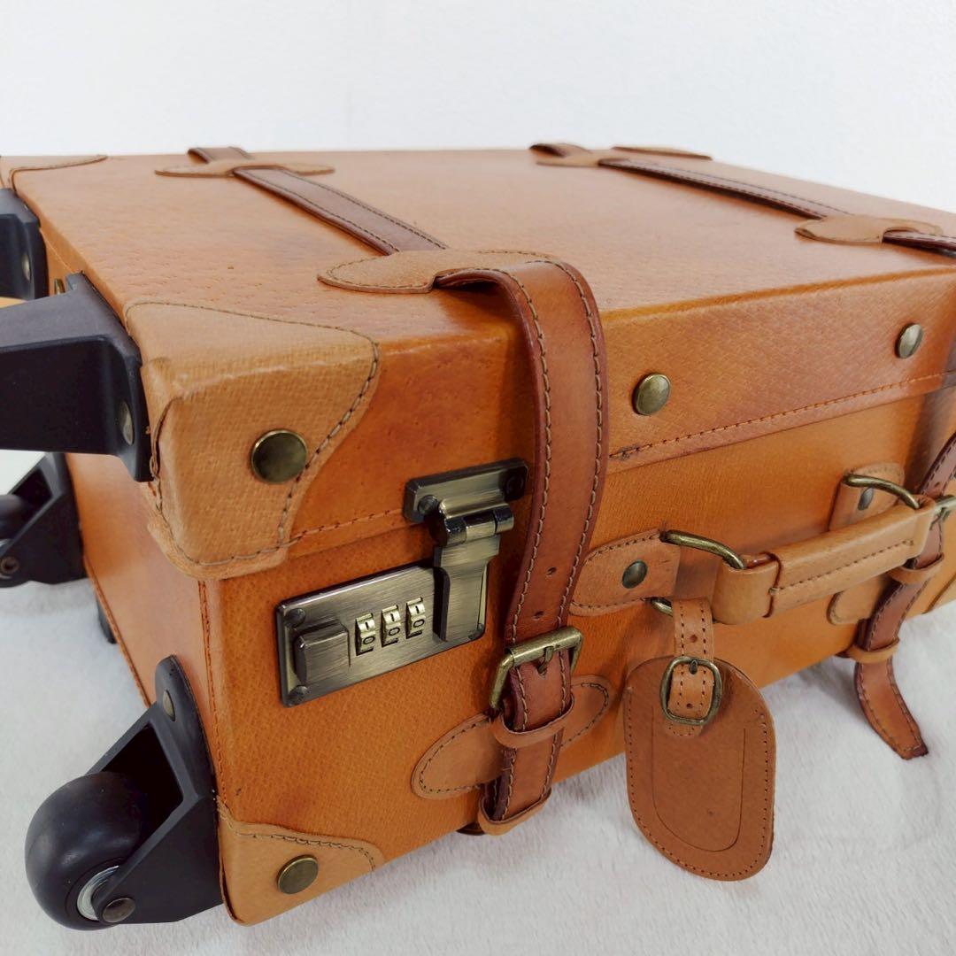 TIME WALKER 本革 レザーアンティークトランク風キャリーケース レトロ