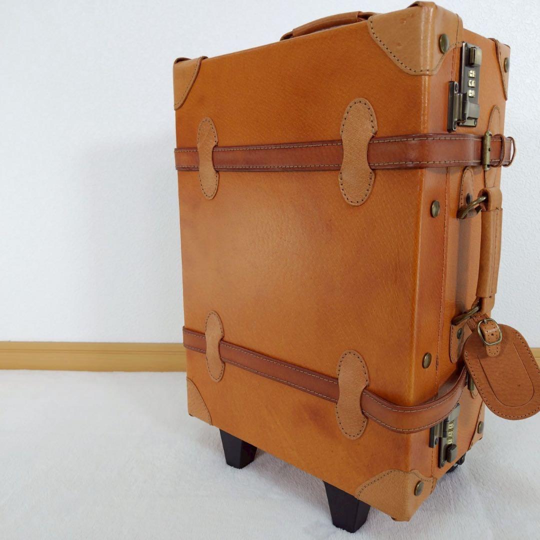 TIME WALKER 本革 レザーアンティークトランク風キャリーケース レトロ