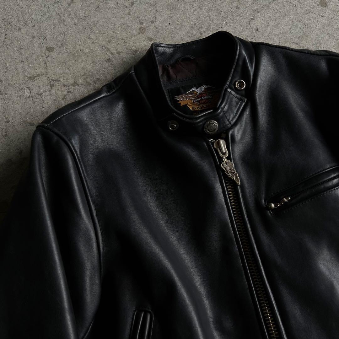 harley-davidson シングルレザージャケット ブラック