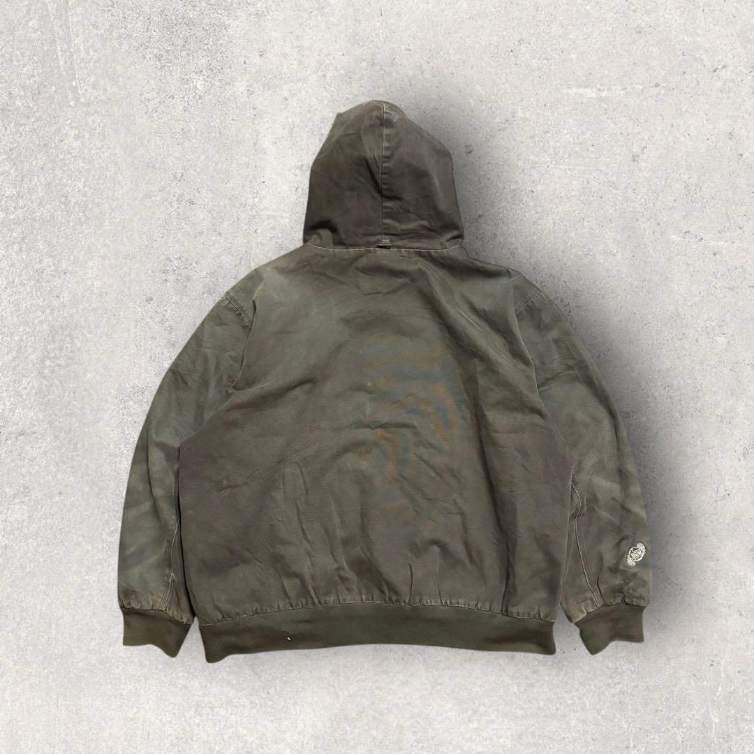 【ダック地ジャケット】アクティブジャケット　裏地キルティング　企業ロゴ 3XLi