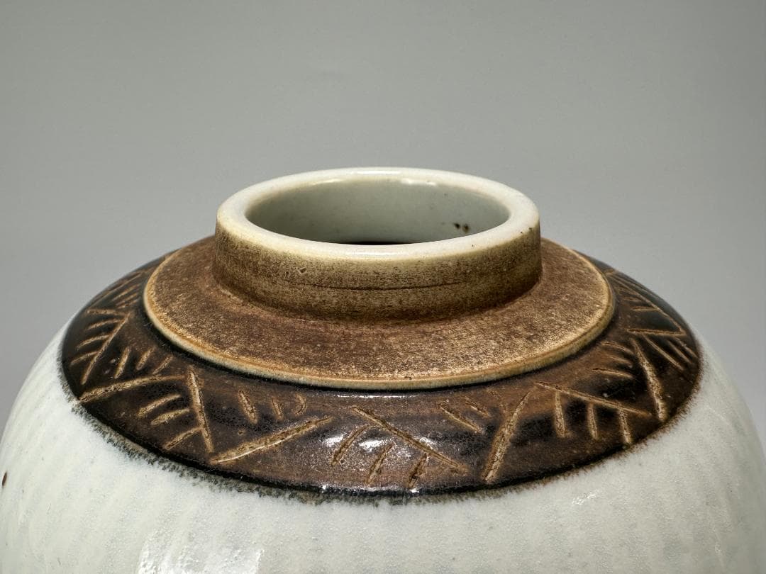 中国青磁　清朝　清時代　青花釉裏紅龍文壺　染付　辰砂　古壺　時代物　唐物　古物