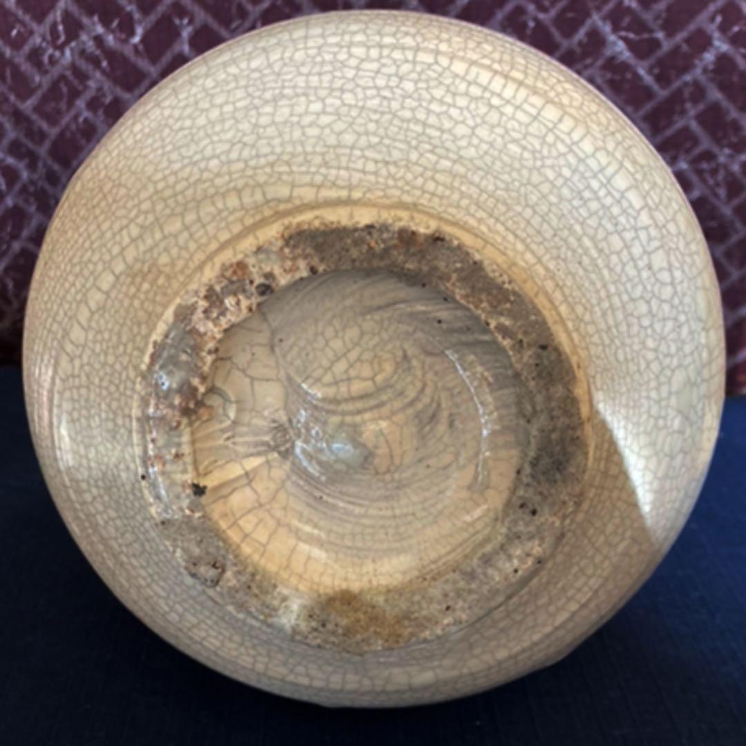 李朝　鉄絵魚文大徳利　　高麗