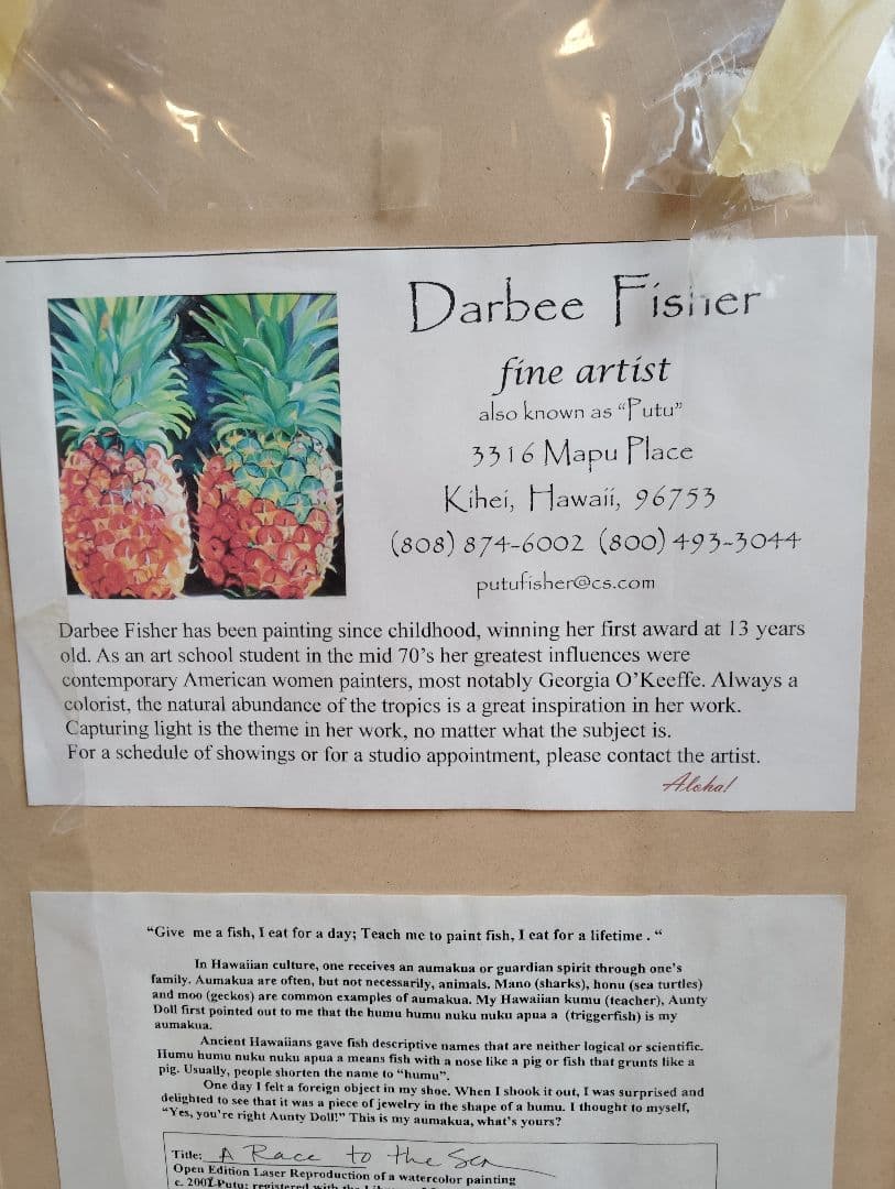 ハワイで購入した亀の絵