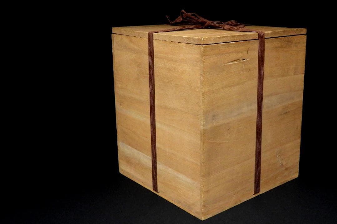 時代 薩摩焼 金彩色絵 花卉紋 手桶 水指 煎茶道具