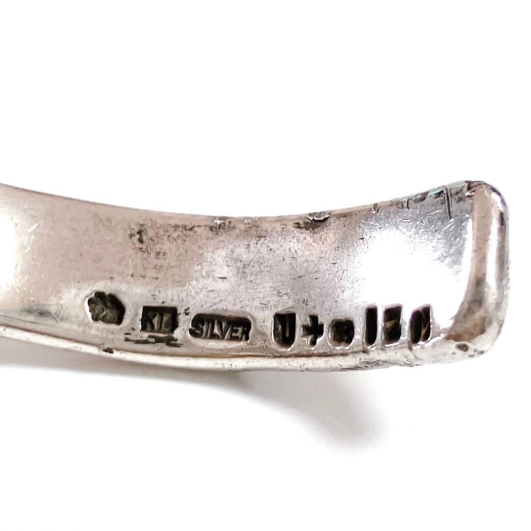 希少 市松 K14 silver バングル シルバー 980 ゴールド コンビ
